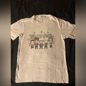 K-POP White Graphic T-Shirt, M